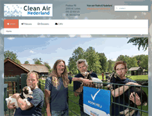 Tablet Screenshot of cleanairnederland.nl